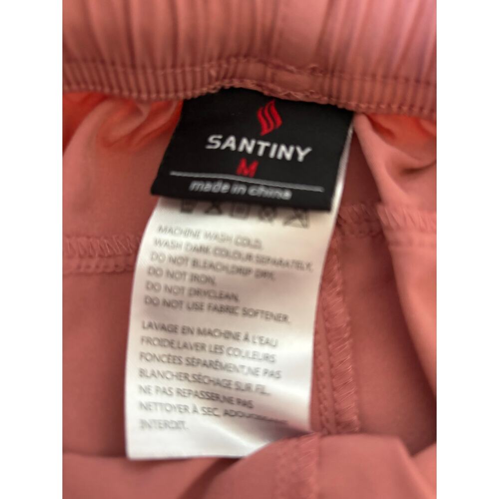 Santiny athletic shorts zip pockets women's medium euc cargo - Picture 2 of 10